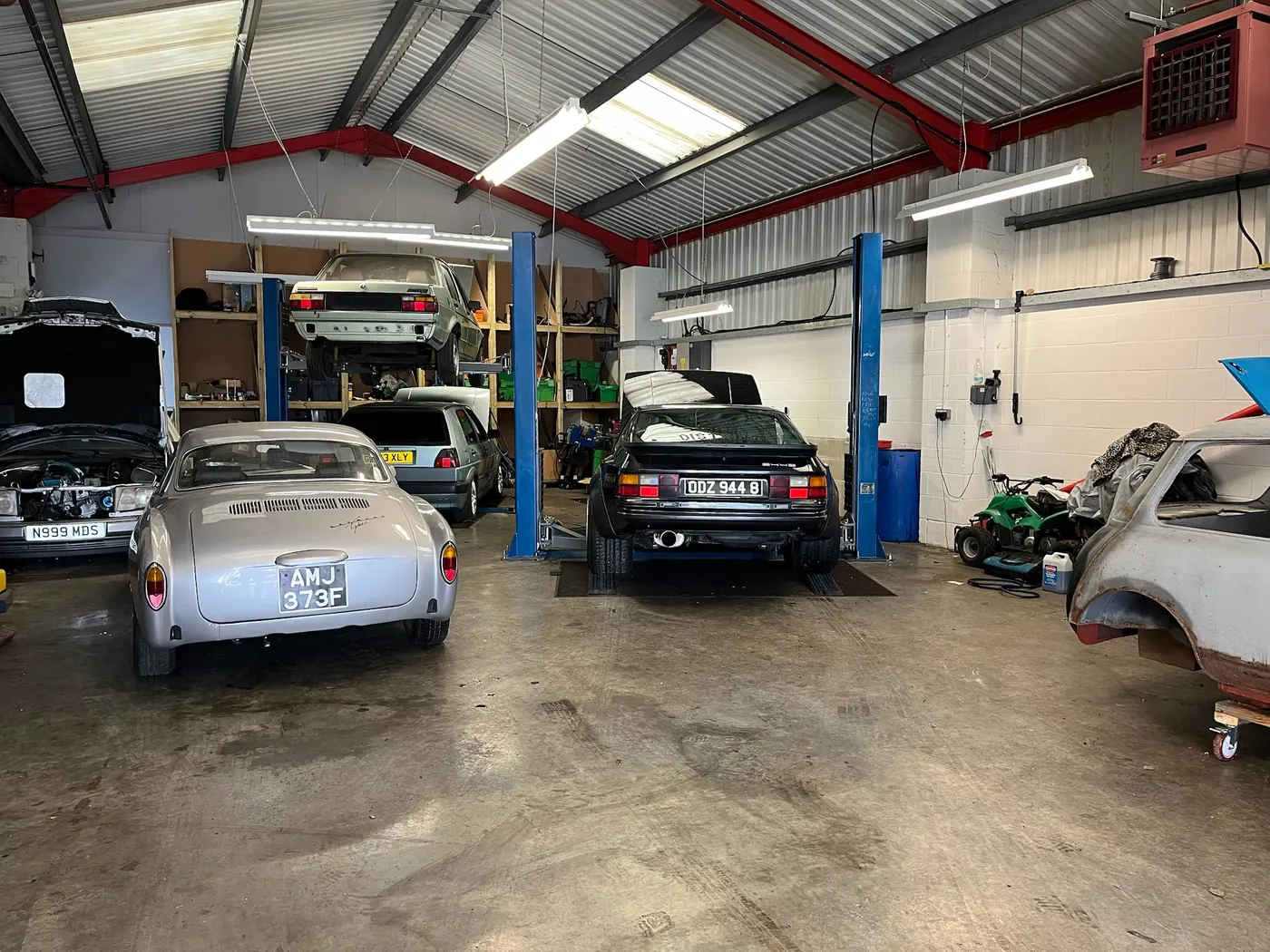 Classic and specialist cars in the Goblin Automotive workshop